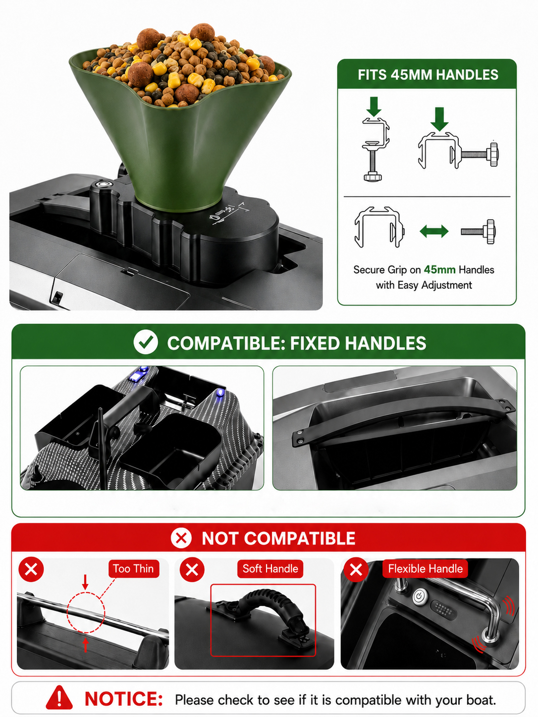360°  Rotating Bait Spreader D - Fishing Boat Anchor Winch ulasan dan harga