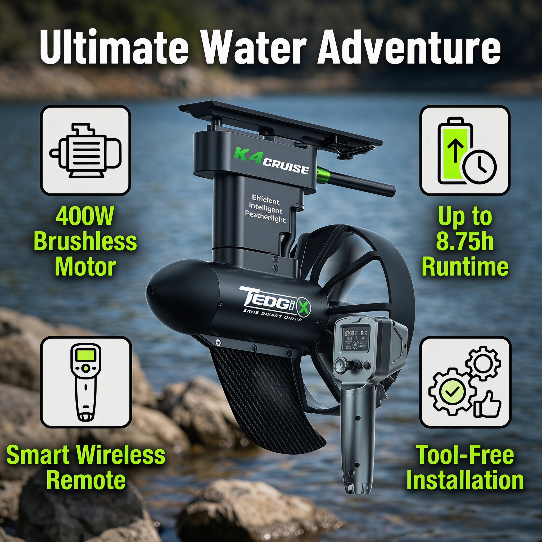 TRIMIX Smart Drive K4C SUP Kay - Fishing Boat Trolling Motor ulasan dan harga