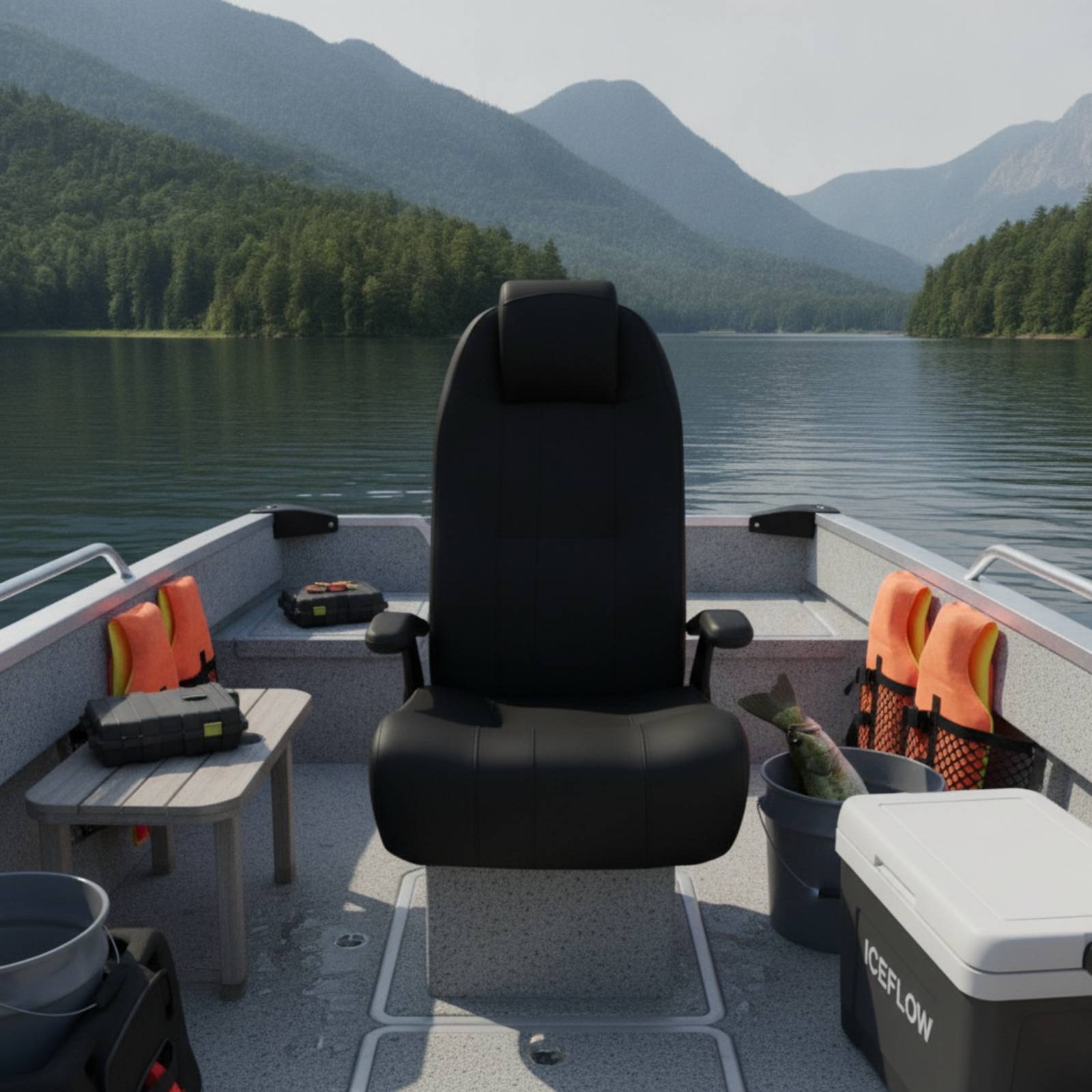 Boat Driver Seat with Armrests - Fishing Boat Seat ulasan dan harga