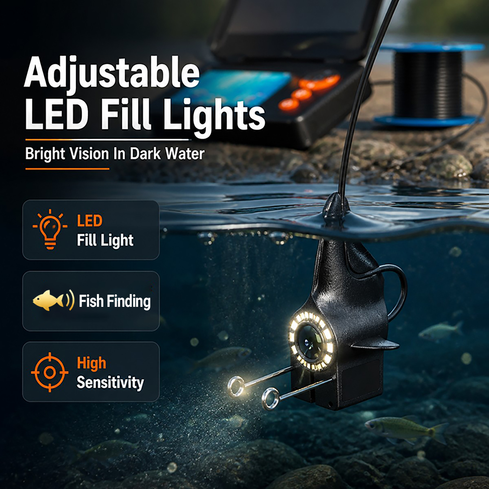 1080P HD Underwater Camera Fis - Fishing Boat Depth Finder ulasan dan harga